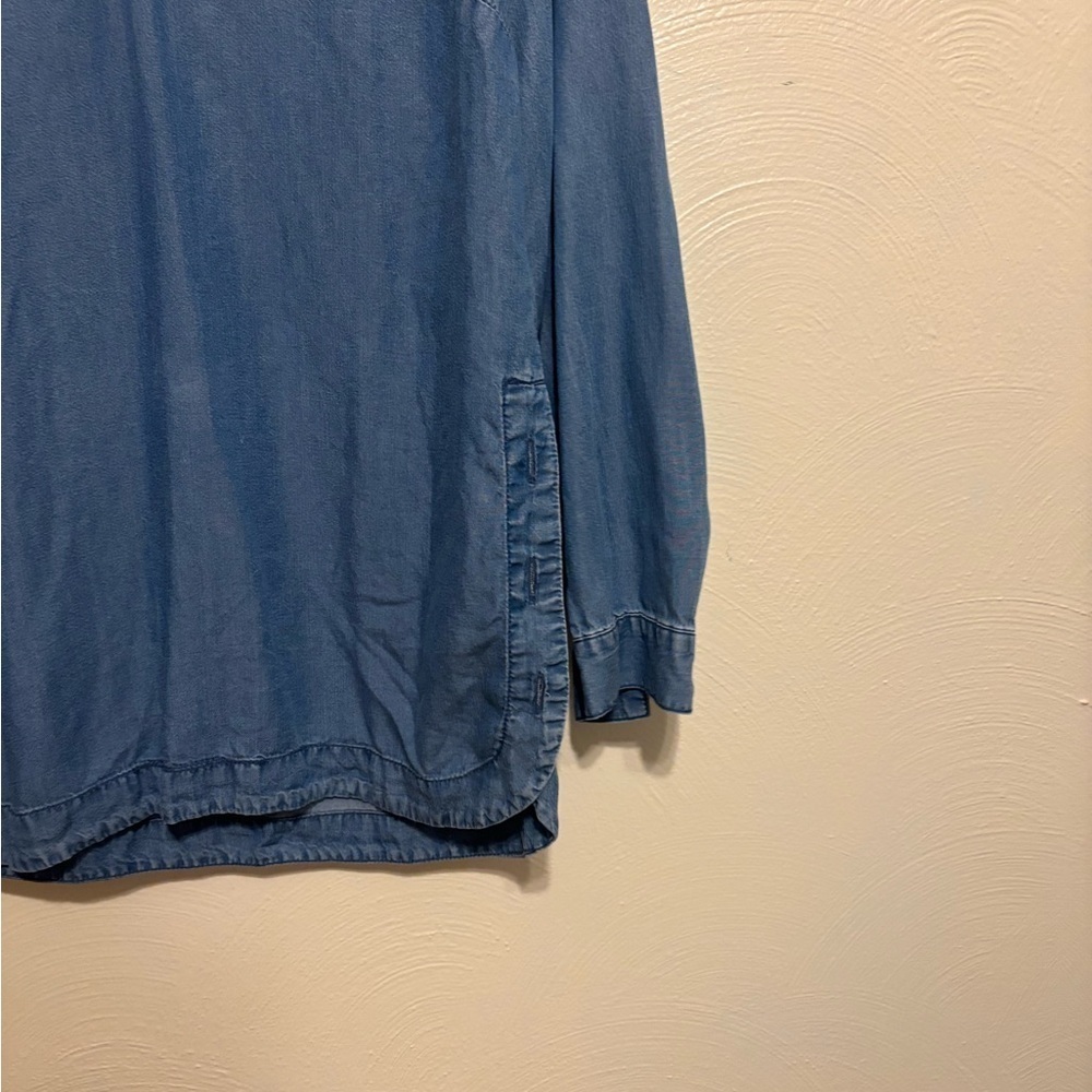 Chico's Dark Blue Denim Shirt - Picture 7 of 8